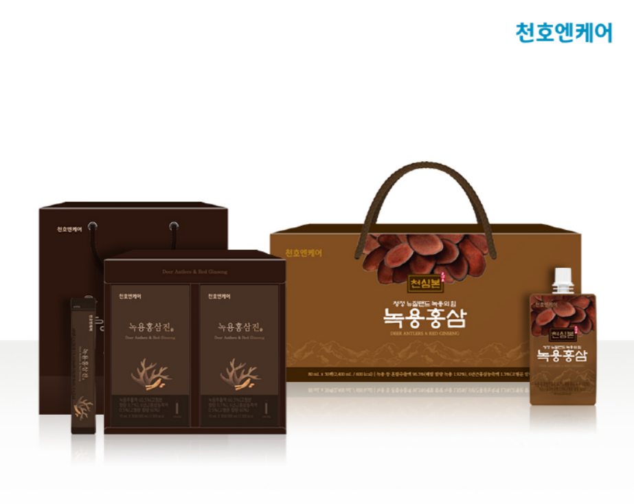 천호엔케어는 ’녹용홍삼’ 제품 군을 다양한 타입으로 선보인다. (사진 제공 = 천호엔케어)
