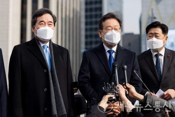 더불어민주당 이재명 대통령 후보와 이낙연 전 대표가 23일 오찬을 함께 했다. 두 사람의 만남은 지난달 선대위 출범식 이후 51일 만이다. / 이재명 후보 SNS 캡처