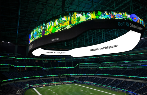 미국 로스엔젤레스 소파이 경기장에 설치될 인피니티 스크린. /삼성전자