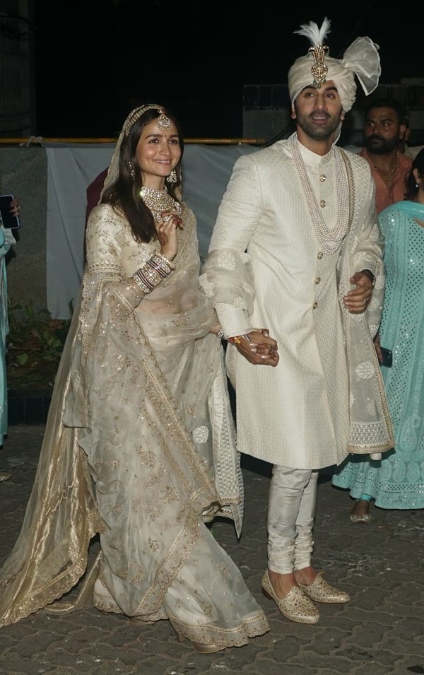 2022년 4월 14일 인도 뭄바이에서 결혼식을 올린 란비르 카푸르와 알리아 바트/Prodip Guha