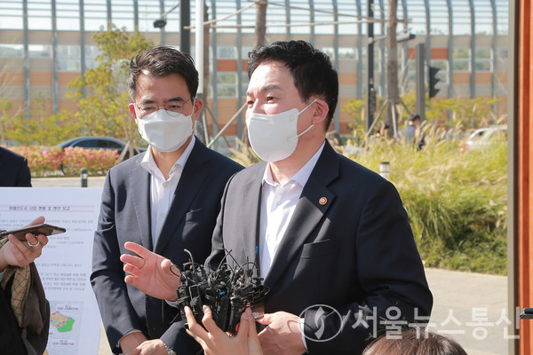 원희룡 장관이 벌떼입찰_근절방안 관련 현장방문을 했다. / 사진 = 국토부 제공