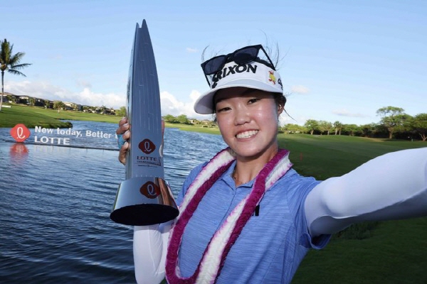 ▲롯데 챔피언십 우승한 그레이스 김. (사진=대홍기획 제공)