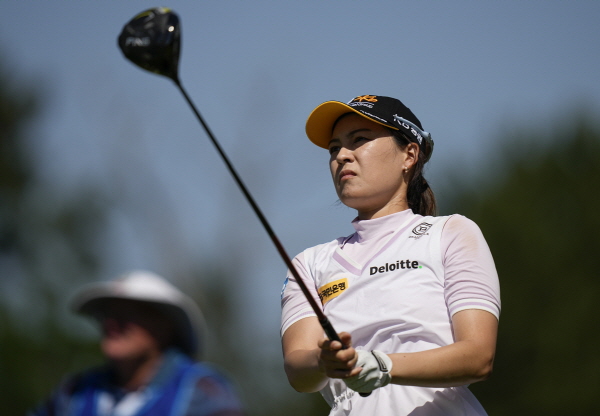 ▲셰브론 챔피언십 3라운드 경기 치르는 전인지. 2023.04.23.