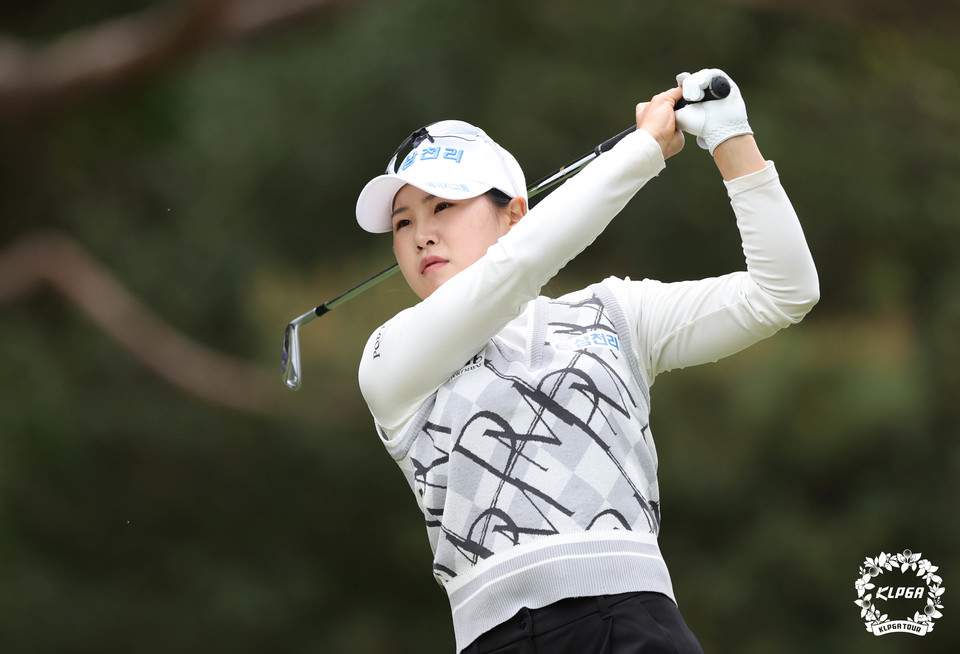 고지우 넥센세인트나인마스터즈2023 FR 2번홀티샷. (KLPGA 사진 제공)