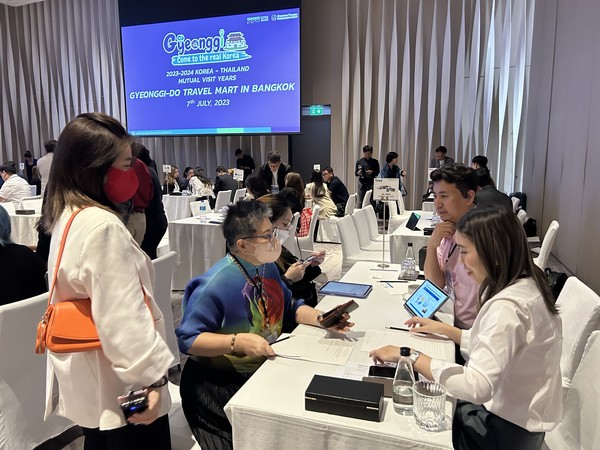경기관광공사가 태국 방콕 파크하얏트호텔에서 현지 여행업계 및 미디어를 대상으로 경기관광설명회 ‘Come to the real Korea, Gyeonggi’를 개최했다. [사진=경기관광공사]