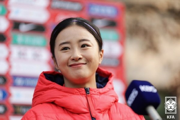 여자대표팀 공격수 최유리/사진=대한축구협회 제공