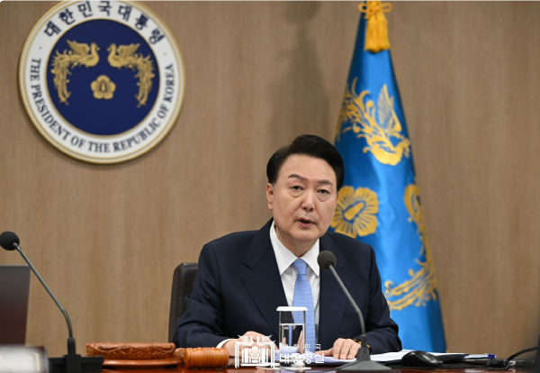 윤석열 대통령이 19일 서울 용산 대통령실 청사에서 열린 국무회의를 주재하고 있다. 2023.12.19./사진=대통령실 제공