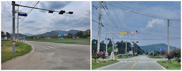 경남도 소방본부는 지자체, 경찰서, 국립공원공단, 한국도로공사 등 관계기관과 협력해 도내 사고 위험지역을 발굴하고 개선하는 사업을 추진하고 있다. 개선 후(오른쪽)