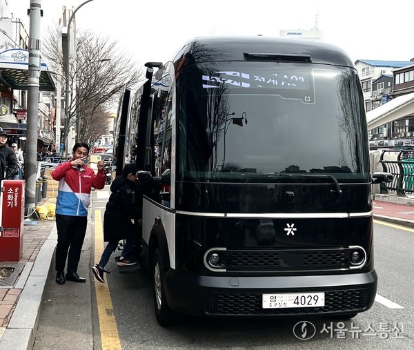 곽관용 예비후보, 청계천 자율주행 버스 시승하고 "남양주시가 새로운 모빌리티 도입을 추진할 적기"