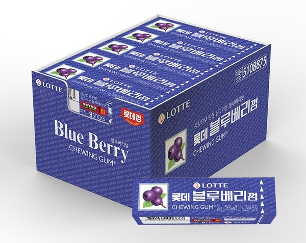 롯데 블루베리껌 패키지 이미지 /사진제공 롯데웰푸드 