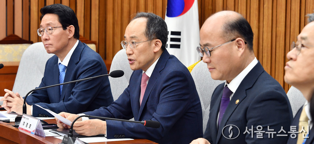 추경호 국민의힘 원내대표가 26일 오전 서울 여의도 국회에서 열린 이공계 활성화를 위한 당정협의회에서 발언을 하고 있다. (2024.09.26) / 사진 = 서울뉴스통신 이창호 기자