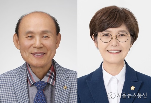 김종천 신임노인위원장과 신혜영 신임여성위원장. / 사진 = 더불어민주당 대전시당 제공