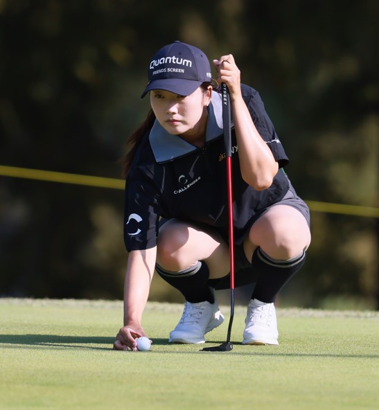 동부건설한토신챔피언십3R,4h.버디퍼트.한진선 (대회 조직위 사진제공)