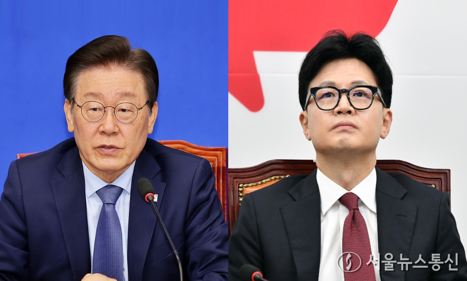 이재명 더불어민주당 대표와 한동훈 국민의힘 대표 / 사진 = 서울뉴스통신 DB 갈무리