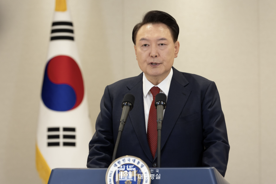윤석열 대통령은 12일 용산 대통령실에서 대국민담화를 발표하고 있다. (2024.12.12) / 사진 = 대통령실