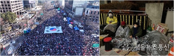 대한민국바로세우기국민운동본부(대국본)는 4일 토요일 오후 1시부터 시작한 광화문 국민혁명대회에 대통령 탄핵 반대와 민주당의 국헌문란을 규탄하기 위해 모여 ‘탄핵 무효’와 ‘이재명 구속’을 외쳤다. / 사진제공 대국본