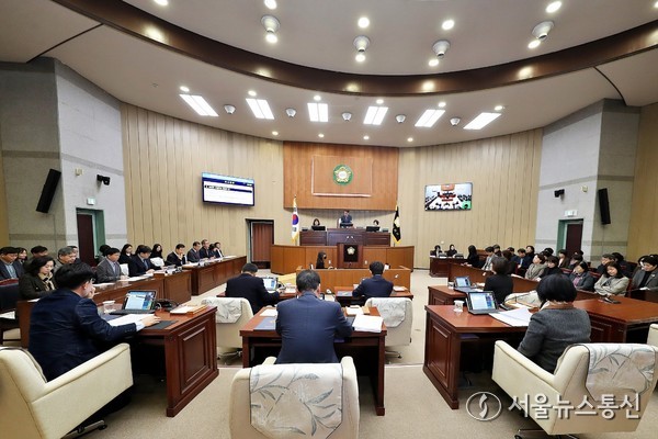 의왕시 의회에서 제309회 임시회 제1차 본회의가 진행되고 있다. (사진=의왕시의회)