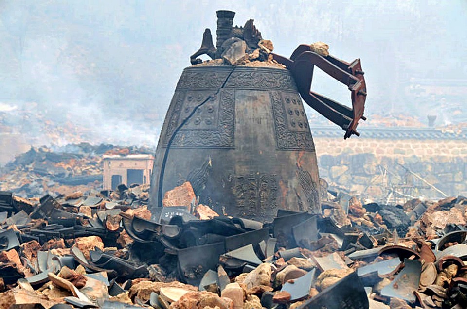 26일 경북 의성군 고운사가 산불에 전소돼 있다. 고운사는 대한불교조계종 제16교구의 본사(本寺)로 신라 신문왕 원년인 681년 의상대사가 창건한 것으로 알려졌다. (2025.03.26) / 사진 = 조계종 제공