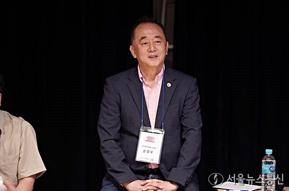 지난 7일 '2025 왓츠 넥스트 프로젝트(WHAT’S NEXT PROJECT)' 제작발표회에 참석한 손정우 삼일로창고극장 극장장. (2025.05.08) / 사진 = 삼일로창고극장 제공