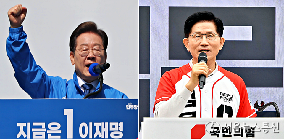 제21대 대통령 선거 이재명 더불어민주당 후보와 김문수 국민의힘 후보 / 사진 = 서울뉴스통신 신현성ㆍ이민희 기자
