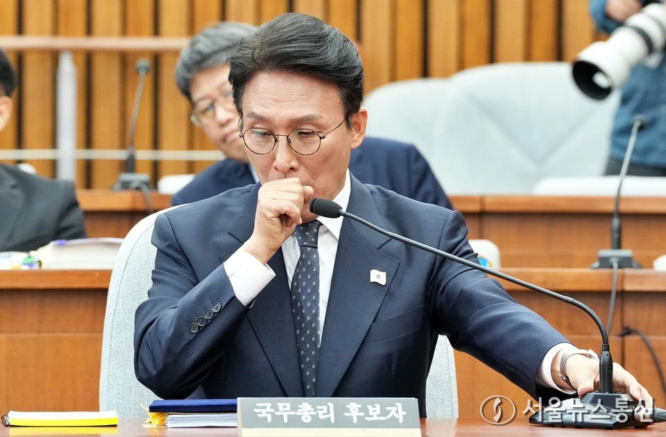 김민석 국무총리 후보자가 24일 서울 여의도 국회에서 열린 인사청문회에 출석해 자리에 앉아 있다. (2025.06.24) / 사진 = 서울뉴스통신 신현성 기자