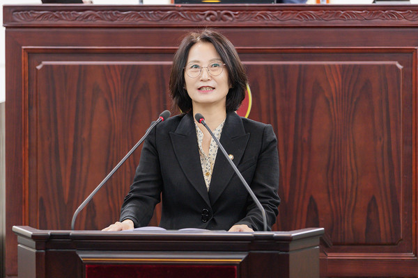 배현경 의원 5분발언 모습 [사진=화성특례시의회]