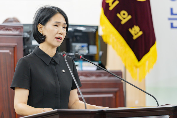 최은희 의원 5분발언 모습 [사진=화성특례시의회]