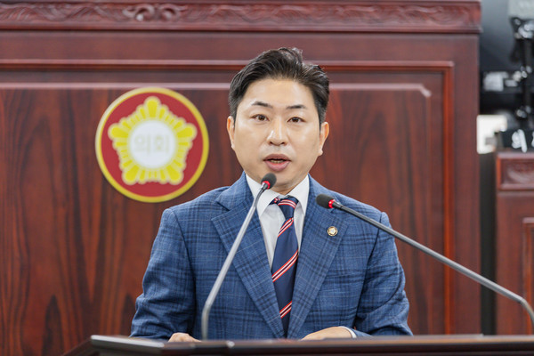 김종복 의원 5분발언 모습 [사진=화성특례시의회]