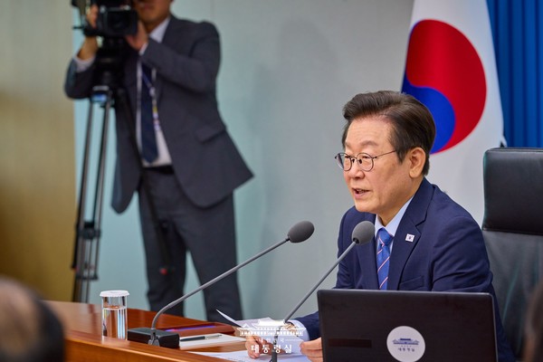 이재명 대통령이 18일 서울 용산 대통령실 청사에서 열린 수석보좌관회의에서 발언하고 있다. (2025.09.18) / 사진 = 대통령실