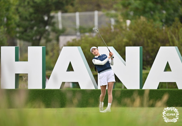 박혜준 하나금융그룹 챔피언십 2R 1번홀 티샷 (사진제공 KLPGA) 2025.09.20, snakorea.rc@gmail.com , *재판매 및 DB 금지