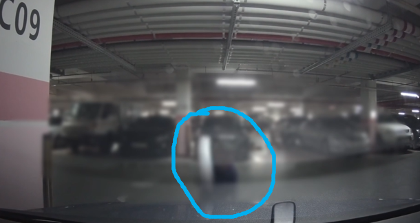 한 아이가 주차된 차량을 페트병으로 강하게 내리치는 모습 / 사진 = 보배드림 갈무리