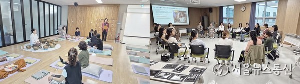싱잉볼 명상 테라피(왼쪽)와 사진 테라피(오른쪽) / 사진 = 대전시교육청 제공 2025.10.16, snakorea.rc@gmail.com , *재판매 및 DB 금지