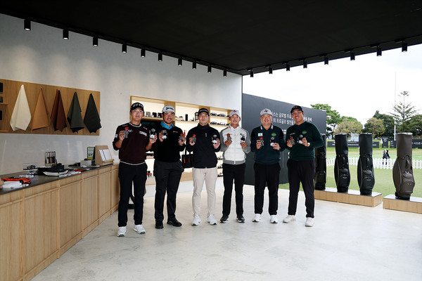 (왼쪽부터) 옥태훈 마쓰야마히데키 나카지마케이타 최승빈 임성재 안병훈프로 (사진 KPGA 제공) 2025.10.25, snakorea.rc@gmail.com , *재판매 및 DB 금지