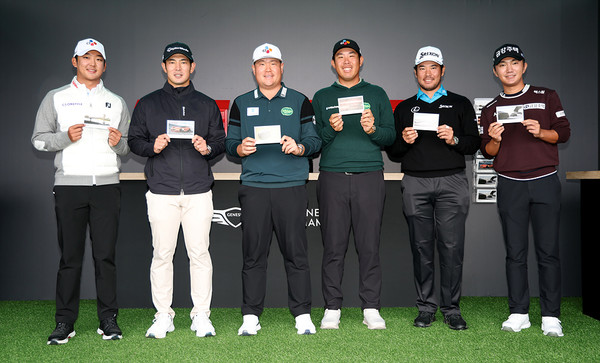 (왼쪽부터) 최승빈 나가지마케이타 임성재 안병훈 마쓰야마히데키 옥태훈 (사진 KPGA 제공) 2025.10.25, snakorea.rc@gmail.com , *재판매 및 DB 금지