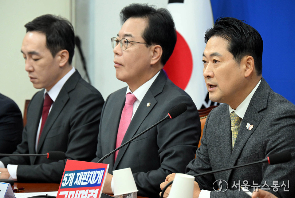 장동혁 국민의힘 대표가 27일 오전 서울 여의도 국회에서 열린 최고위원회의에서 발언하고 있다. (사진=이민희 기자) 2025.10.27, snakorea.rc@gmail.com , *재판매 및 DB 금지