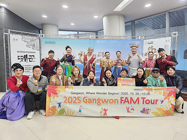 강원자치도와 강원관광재단은 ‘2025~2026 강원 방문의 해’ 연계 글로벌 관광객 유치를 위한 강원형 치유관광 초청 팸투어을 26일부터 28일까지 2박 3일간 평창과 정선 일대에서 실시했다.