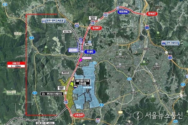 호남고속도로지선 확장 위치도. 2025.10.31, snakorea.rc@gmail.com , *재판매 및 DB 금지