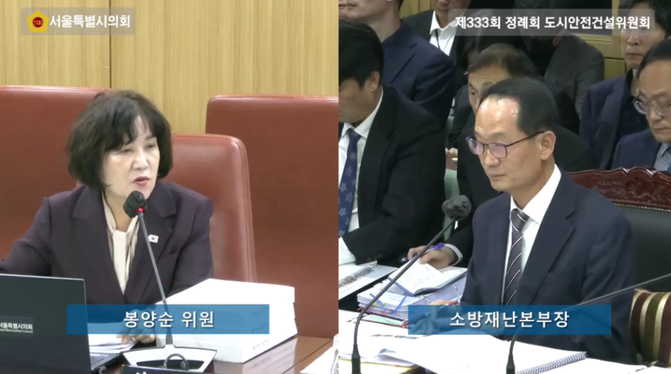 질의하는 봉양순 의원. (사진=서울시의회 제공) 2025.11.07, snakorea.rc@gmail.com , *재판매 및 DB 금지