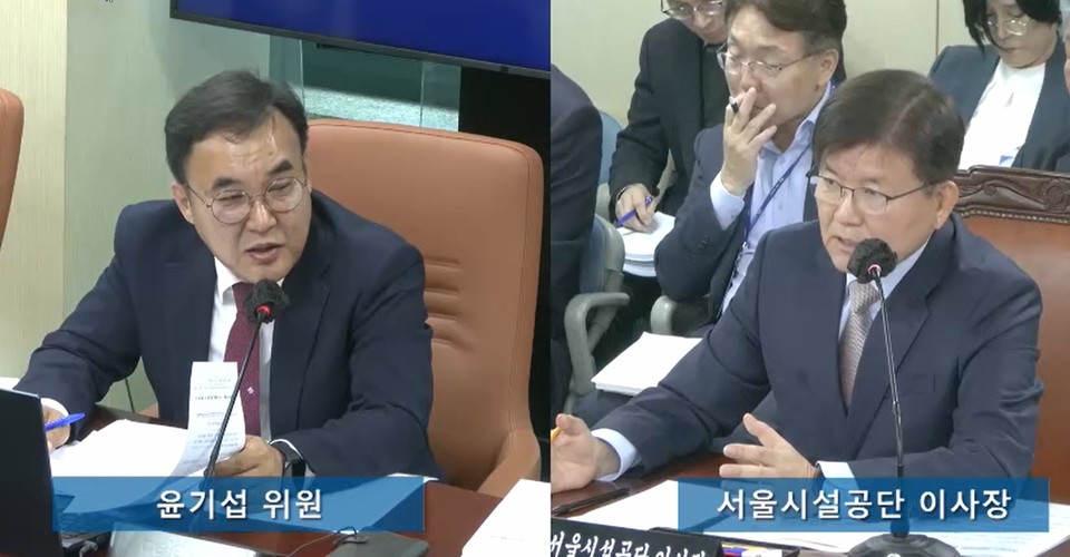 윤기섭 의원이 7일 교통위원회 회의실에서 열린 행정사무감사에서 질의하고 있다. (사진=서울시의회 제공) 2025.11.11, snakorea.rc@gmail.com , *재판매 및 DB 금지