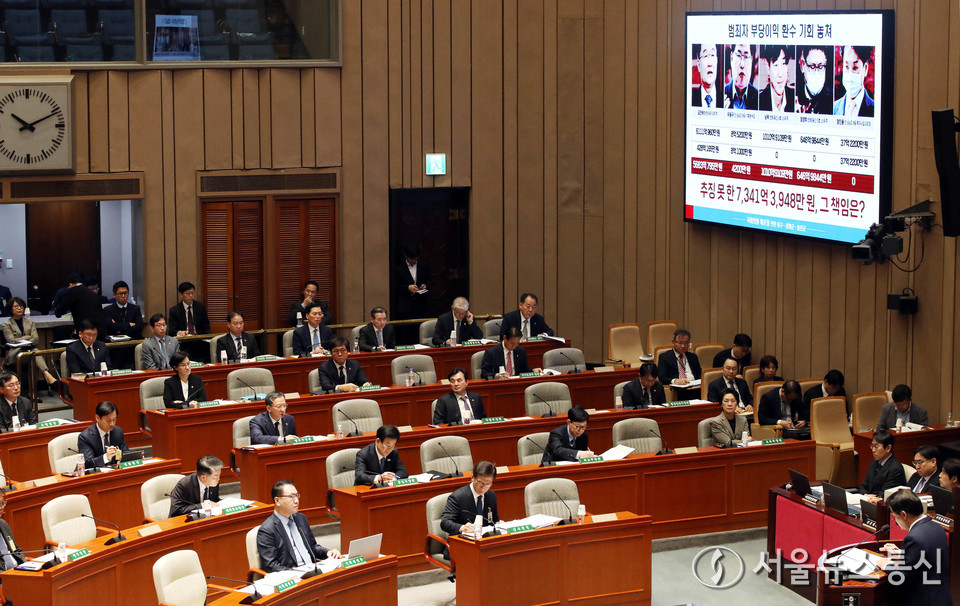 정성호 법무부 장관이 12일 서울 여의도 국회에서 열린 예산결산특별위원회 전체회의에서 배준영 국민의힘 의원 질의에 답하고 있다. 2025.11.12, snakorea.rc@gmail.com , *재판매 및 DB 금지