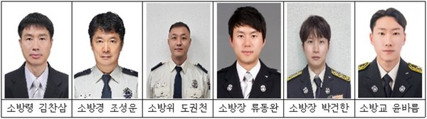 특수대응단 소속 소방관 6명이 고속도로에서 떨어진 트럭 적재물을 신속히 수습해 2차 사고를 예방했다고 밝혔다.