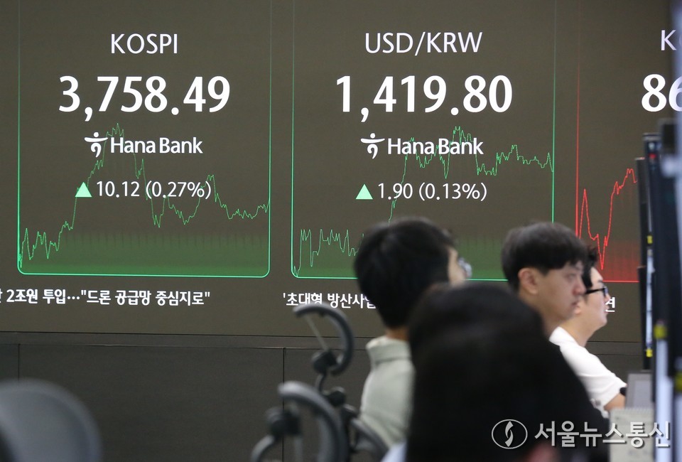 17일 서울 중구 하나은행 딜링룸 현황판에 코스피 지수 등이 표시되고 있다. 서울뉴스통신 자료 사진 snakorea.rc@gmail.com , *재판매 및 DB 금지