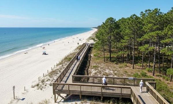 강릉시가 복권위원회, 산림청, 한국산림복지진흥원의 복권기금(녹색자금) 공모사업에 선정돼 송정동 산1-3번지 송림일원(솔향 힐링 산책로)에 2.05㎞의 해안송림 무장애나눔길을 조성한다.